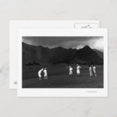 ハワイ州ホノルル - カントリークラブでプレーするゴルファー ポストカード (正面/裏面)