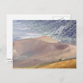 ハワイ州マウイ州ハレアカラ・クレーターの内部 ポストカード (正面/裏面)