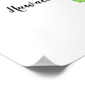 ハワイ州マップウォーターカラカラフルー ポスター (角)