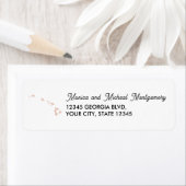 ハワイ州マップハート- ANY COLOR! ラベル (インサイチュ)