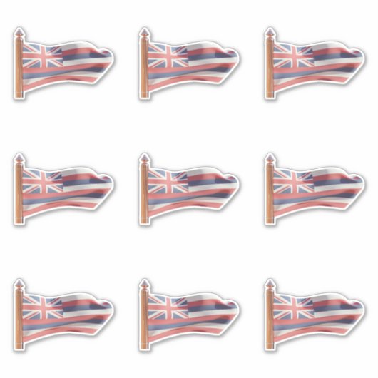 ハワイ州国旗 シール (正面)