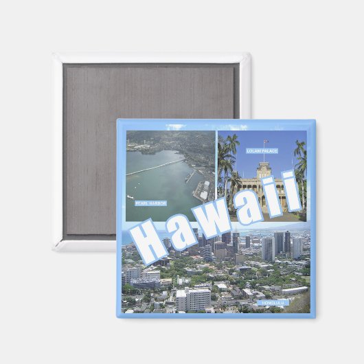 ハワイ州旅行写真お土産冷蔵庫用マグネット マグネット (正面/裏面)