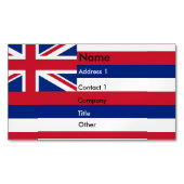 ハワイ州旗の付いた名刺マグネット マグネット名刺 (正面)