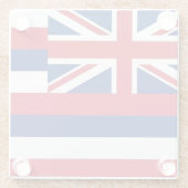 ハワイ州旗を持つガラスコースター ガラスコースター (裏面)