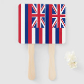 ハワイ州旗を持つハンドファンのセット ハンドファン (正面&裏面)