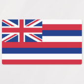 ハワイ州旗を持つ愛国的な州 ラベル (デザイン2)