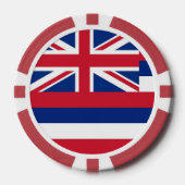 ハワイ州旗を持つ愛国的トランプのポーカーチップ ポーカーチップ (正面)