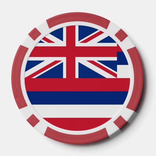ハワイ州旗を持つ愛国的トランプのポーカーチップ ポーカーチップ (裏面)