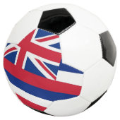 ハワイ州旗を掲げた愛国的なサッカーボール サッカーボール (3/4)