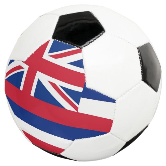 ハワイ州旗を掲げた愛国的なサッカーボール サッカーボール (3/4)