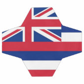 ハワイ州旗を掲げた愛国的なサッカーボール サッカーボール (フラット)