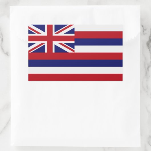 ハワイ州旗シール 長方形シール (バッグ)