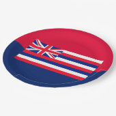 ハワイ州旗デザイン ペーパープレート (アングル)