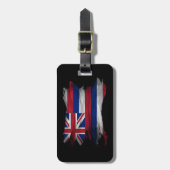 ハワイ州旗ブラシストローク、ハワイ州旗 ラゲッジタグ (正面縦)