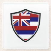 ハワイ州旗 ガラスコースター (正面)