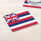 ハワイ州旗 スクエアペーパーコースター (アングル)