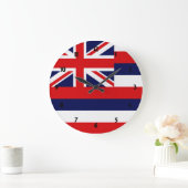 ハワイ州旗 ラージ壁時計 (ホーム)