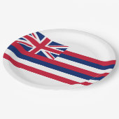 ハワイ州旗(米国州) ペーパープレート (アングル)