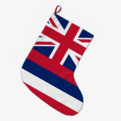 ハワイ州旗(米国州) ラージクリスマスストッキング (正面 (吊り時))