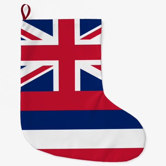 ハワイ州旗(米国州) ラージクリスマスストッキング (正面)