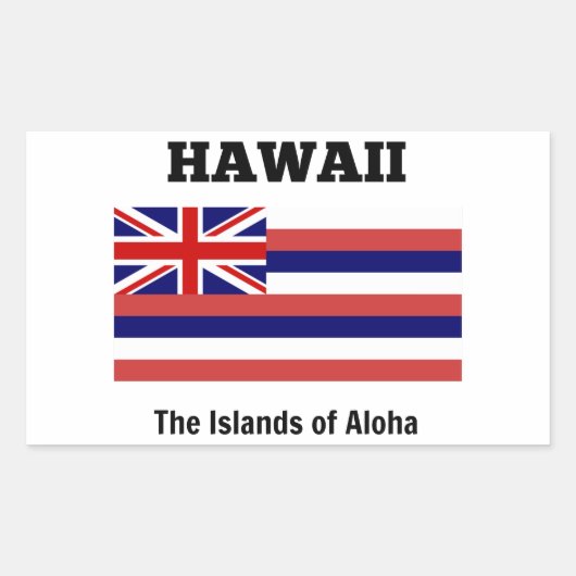 ハワイ州旗 長方形シール (正面)