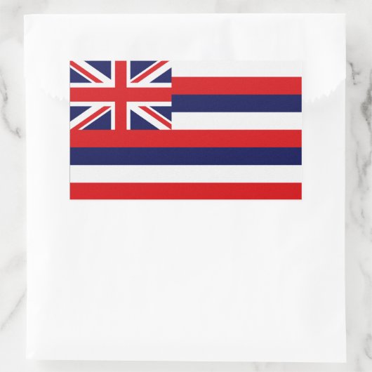 ハワイ州旗 長方形シール (バッグ)