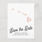 ハワイ州目的地ウェディング任意の色！ 案内ポストカード (正面)