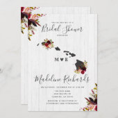 ハワイ州目的地ブライダルシャワー招待状 招待状 (正面/裏面)