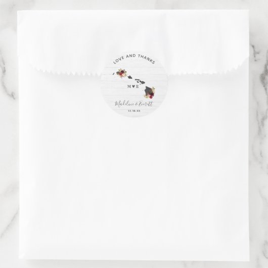 ハワイ州素朴先結婚行きありがとう ラウンドシール (バッグ)