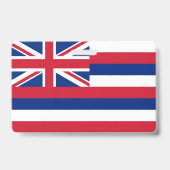 ハワイ州（アメリカ合衆国）の旗が付いた名札 バッジ (裏面)