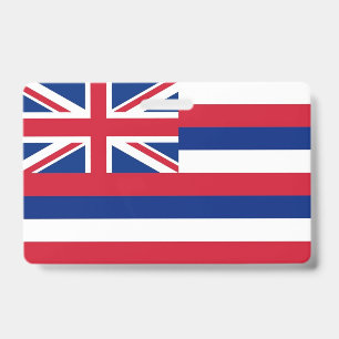 ハワイ州(アメリカ合衆国)の旗が付いた名札 バッジ