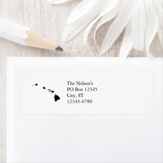 ハワイ州（モノクロ） ラベル (インサイチュ)