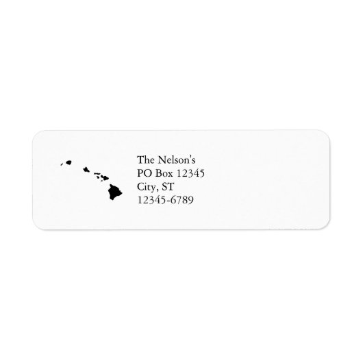 ハワイ州（モノクロ） ラベル (正面)