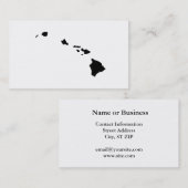 ハワイ州（モノクロ） 名刺 (正面/裏面)