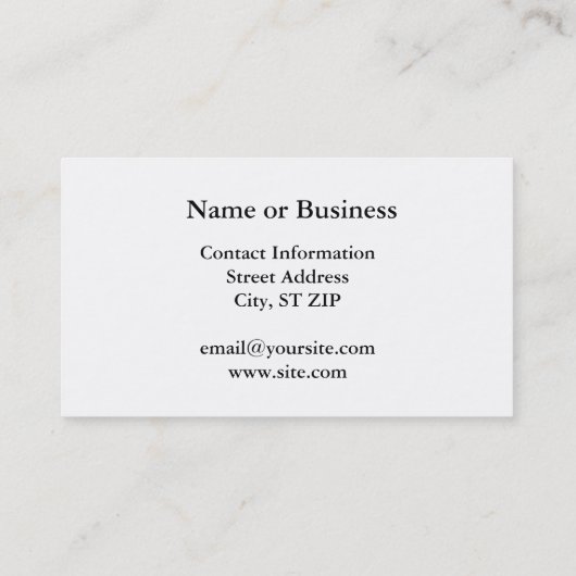 ハワイ州（モノクロ） 名刺 (裏面)