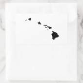 ハワイ州（モノクロ） 長方形シール (バッグ)