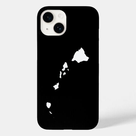 ハワイ州(白と黒) Case-Mate iPhoneケース (裏面)