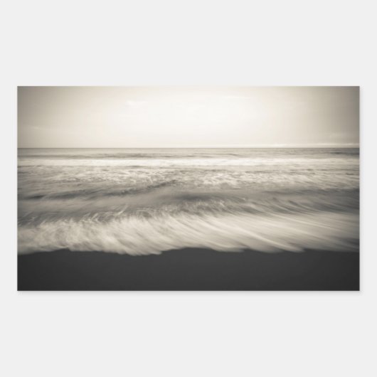 ハワイ州B&W 長方形シール (正面)