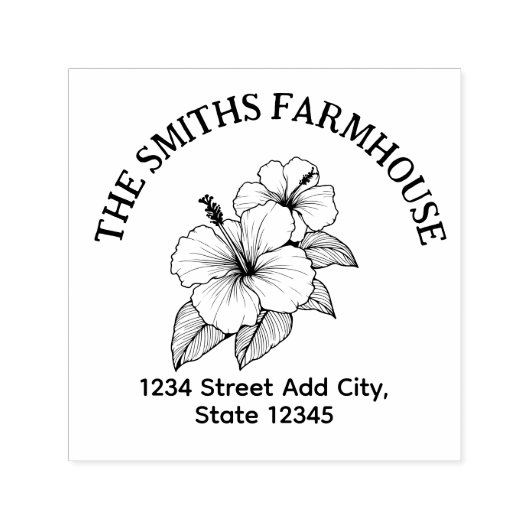 ハワイ差出人住所切手 セルフインキングスタンプ (デザイン)