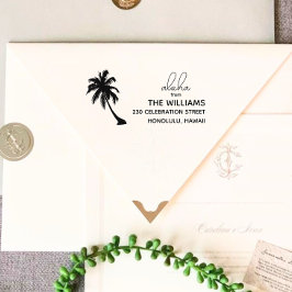 ハワイ差出人住所切手 セルフインキングスタンプ