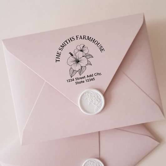 ハワイ差出人住所切手 セルフインキングスタンプ