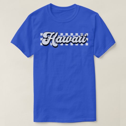 ハワイ市松模様にハイレーシング国旗ハワイTシャツ1 Tシャツ (デザイン正面)