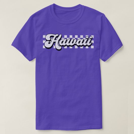ハワイ市松模様にハイレーシング国旗ハワイTシャツ3 Tシャツ (デザイン正面)