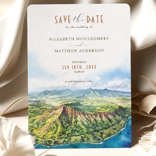 ハワイ挙式のSave The Date 招待状