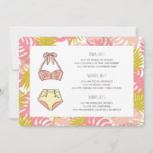 ハワイ挙式前のビーチウィークエンド招待状 招待状 (裏面)