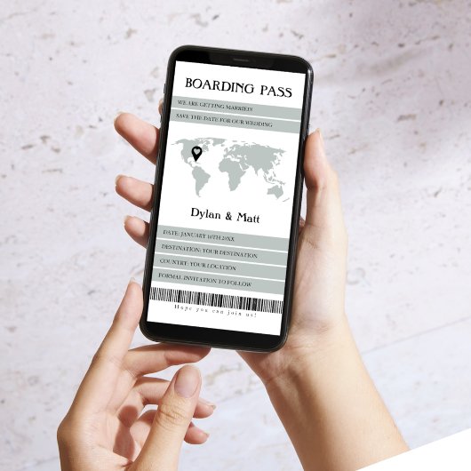 ハワイ挙式賢いデジタル出発確認ボード  , セーブザデート