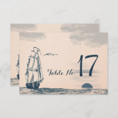 ハワイ挙式 テーブルナンバー カード (正面/裏面)