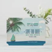 ハワイ挙式・リゾート婚用 Save the Date 招待状 (スタンド正面)