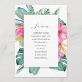 ハワイ挙式 席次表 テンプレート (正面)