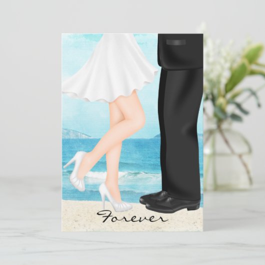 ハワイ挙式 新婦新郎 招待状 (スタンド正面)